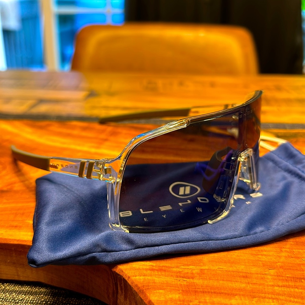 Blenders Men Blue, Clear, and Gray sunglasses